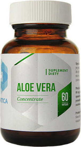 Jus beku kering dari pulpa daun lidah buaya, Pekat Aloe Vera 125mg, 60 Kapsul HEPATICA